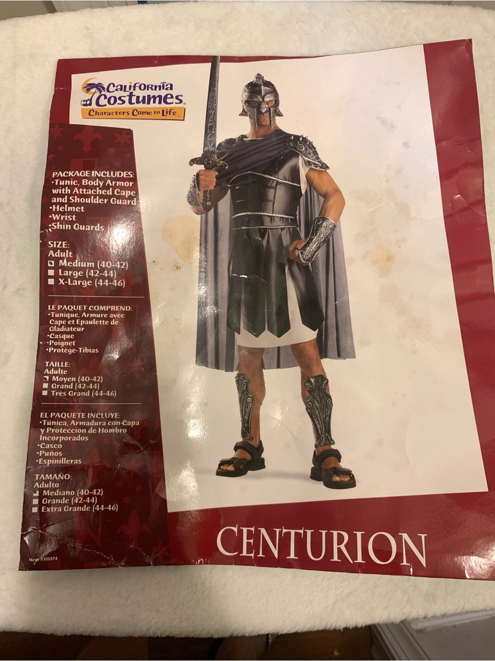 California Costumes Centurion Outfit - Black and Gray